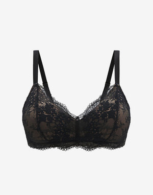 All Day Lace Wireless Bra, Black - Thirdlove - Recycled nylon/Nylon/Spandex,model