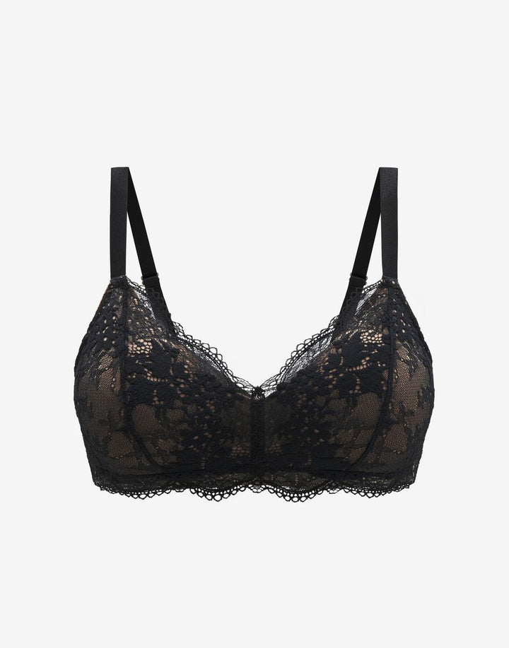 All Day Lace Wireless Bra, Black - Thirdlove - Recycled nylon/Nylon/Spandex,model