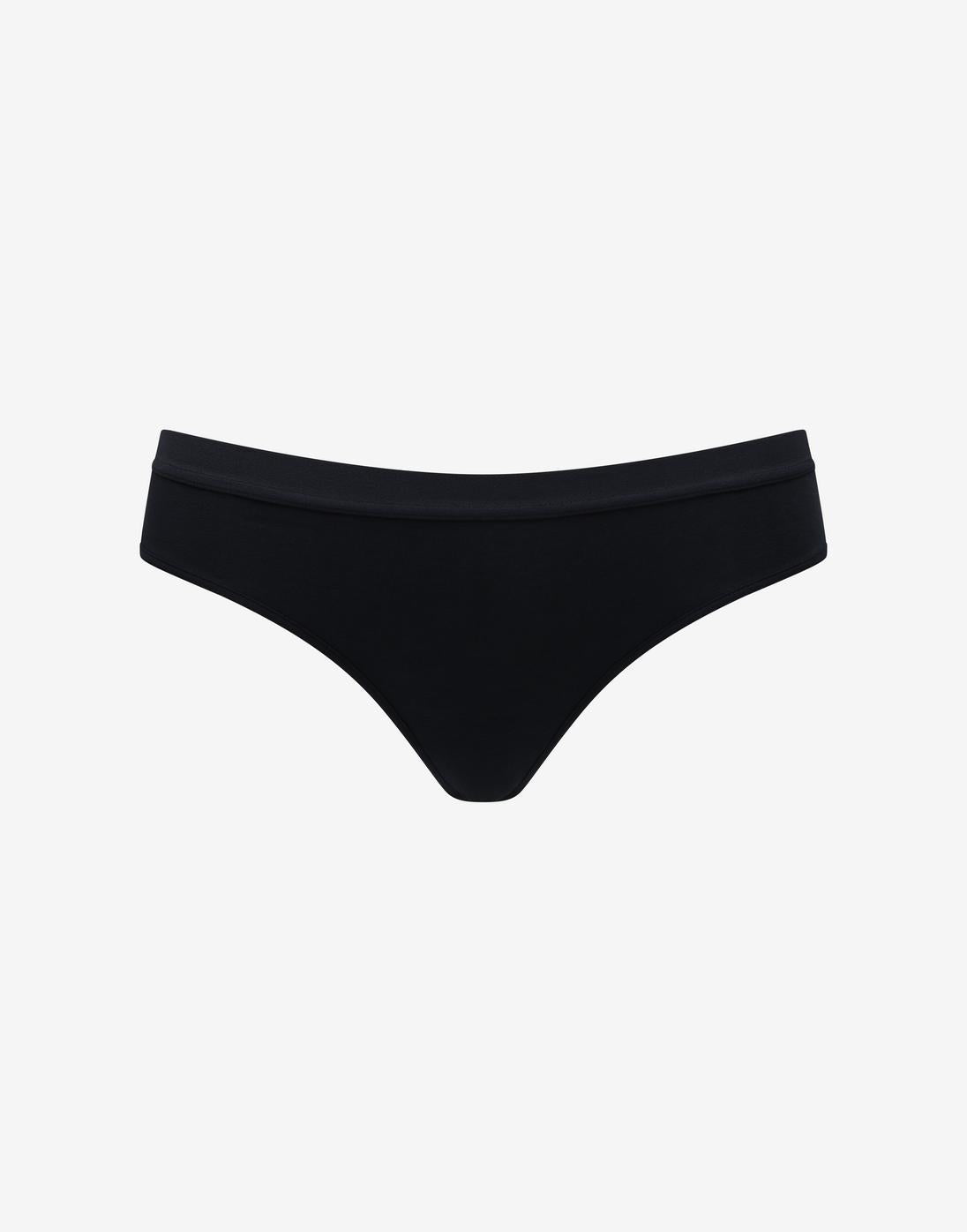 Organic Cloud Cotton Thong - Black - Organic cotton/spandex - ThirdLove