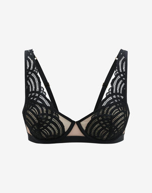 Deco Lace Unlined Bra, Black - Thirdlove - Nylon/Spandex