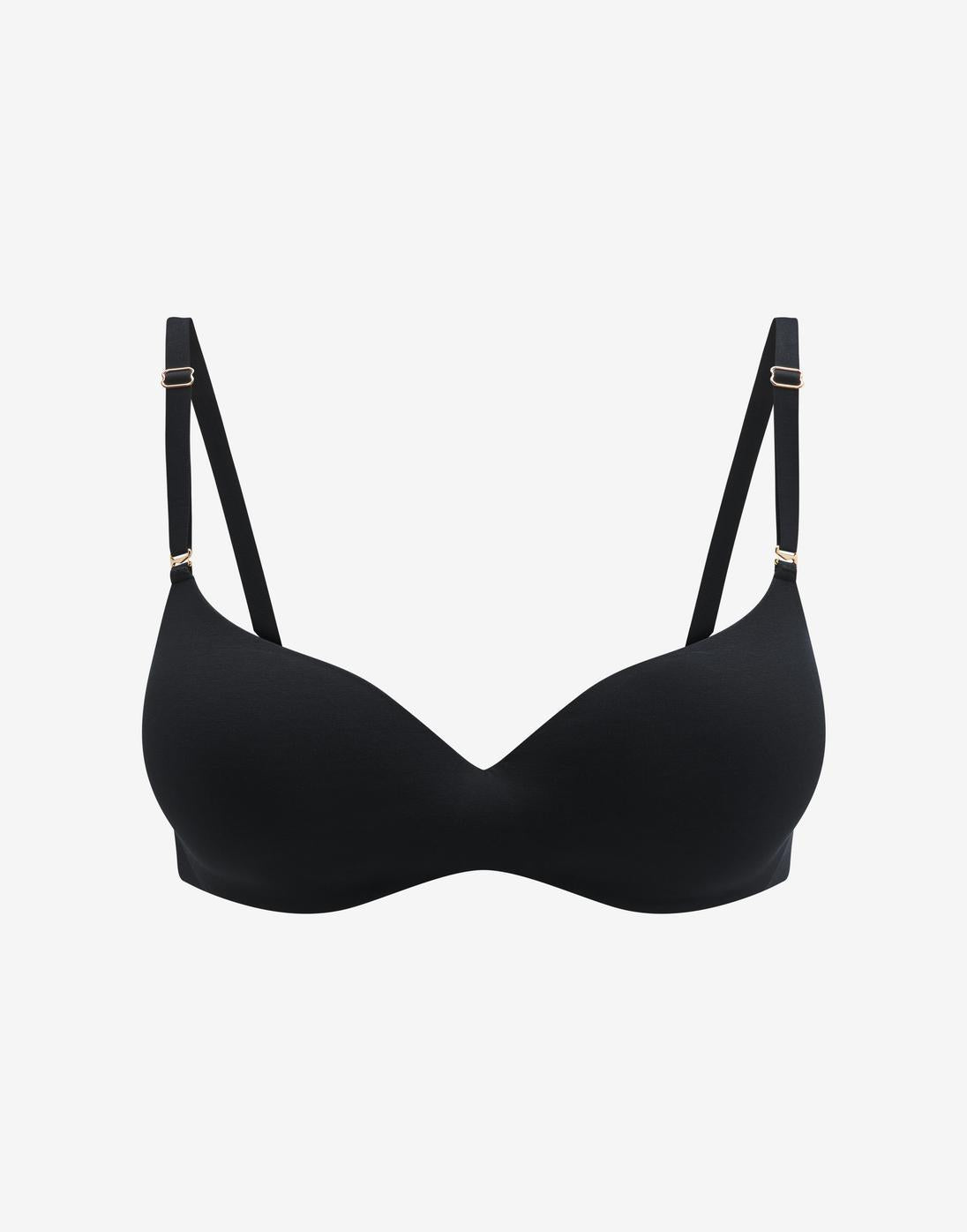 Organic Cloud Cotton T-Shirt Bra, Black - Thirdlove - Organic Cotton/Spandex