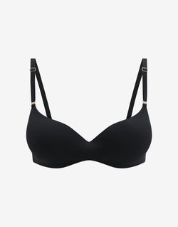 Organic Cloud Cotton T-Shirt Bra, Black - Thirdlove - Organic Cotton/Spandex