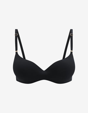 Organic Cloud Cotton T-Shirt Bra, Black - Thirdlove - Organic Cotton/Spandex