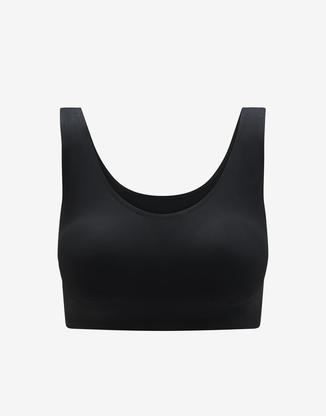 Smoothing Scoop Wireless Bra - Black - Nylon/Spandex -Thirdlove