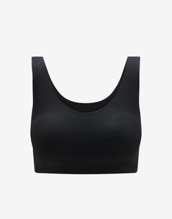 Smoothing Scoop Wireless Bra - Black - Nylon/Spandex -Thirdlove