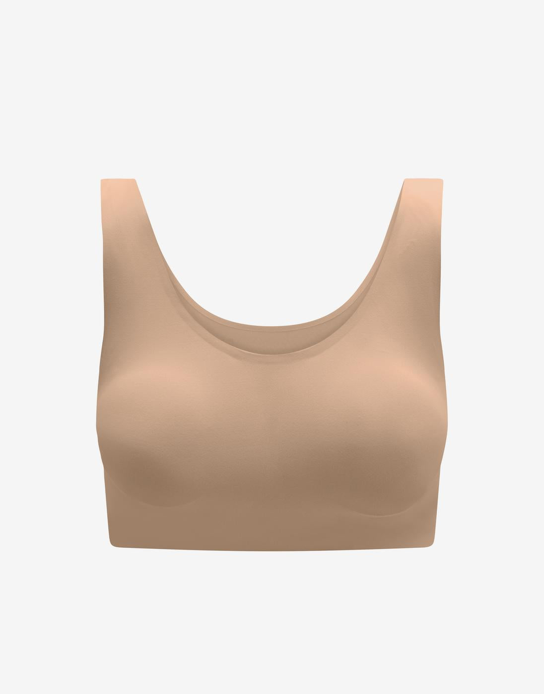 Smoothing Scoop Wireless Bra, Light Taupe - Thirdlove - Nylon/Spandex