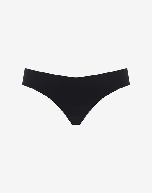 Zero Edge No-Show Thong - Black - 50% nylon/50% Spandex - ThirdLove