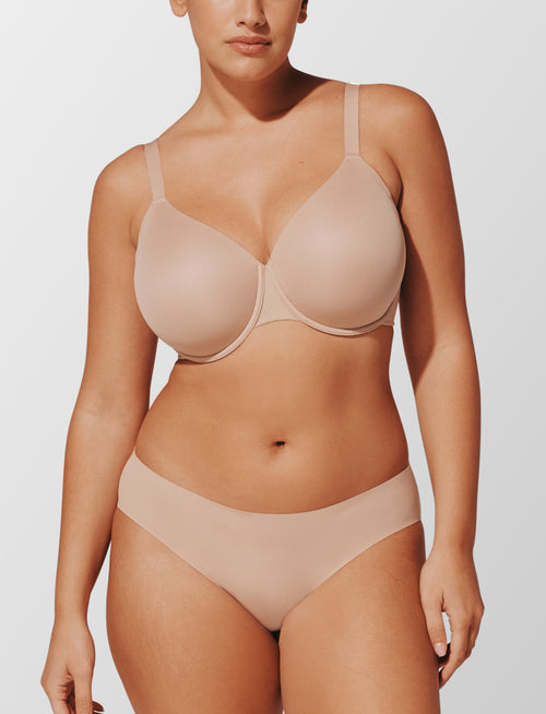 ComfortStretch Smoothing Front Close Bra, Taupe - Thirdlove - Nylon/Spandex,modelLLL