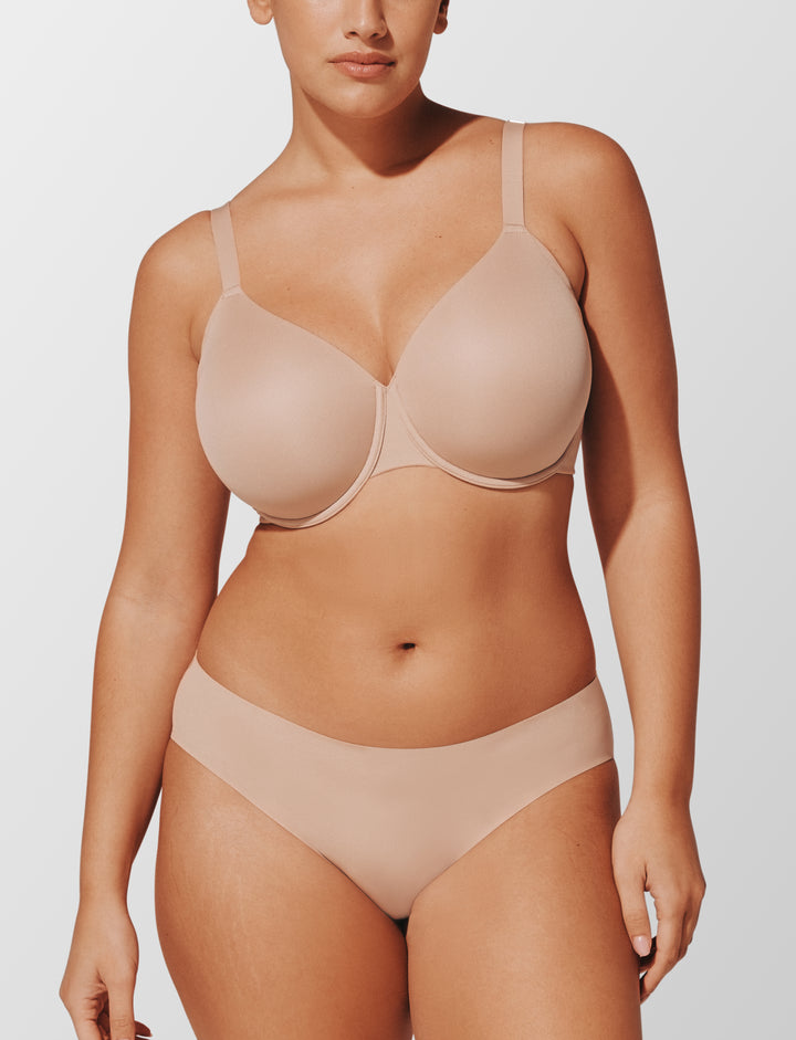 ComfortStretch Smoothing Front Close Bra, Taupe - Thirdlove - Nylon/Spandex,modelLLL