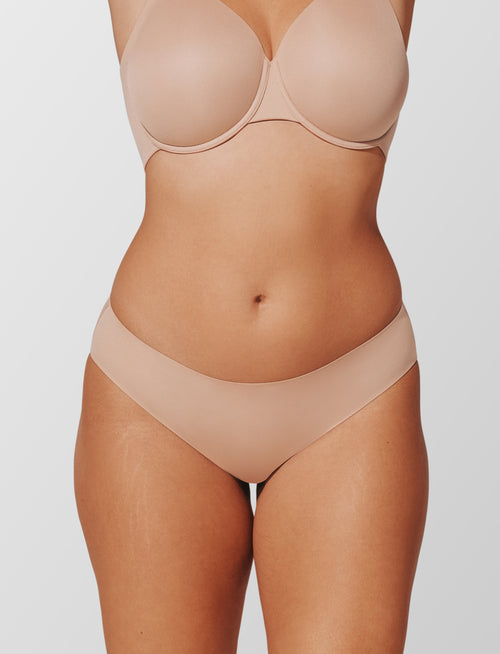 ComfortStretch Bikini - Taupe - Nylon/spandex - ThirdLove,modelX