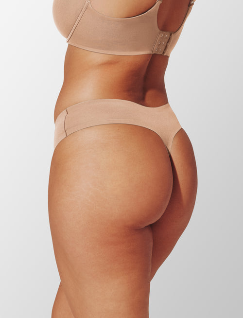 ComfortStretch Thong - Taupe - Nylon/spandex - ThirdLove,modelSS