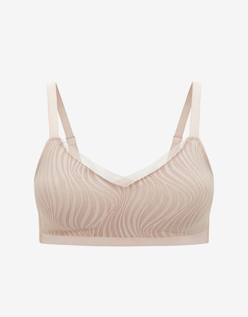 24/7® Classic Smooth Lace Wireless Minimizer Bra