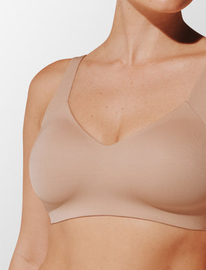 ComfortStretch Smoothing Wireless Bra, Taupe - Thirdlove - Nylon/Spandex,modelDDD