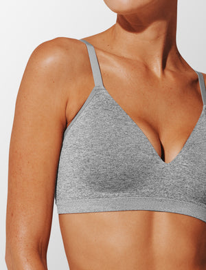 Form 360 Fit™ Wireless Bra - Heather Grey - Nylon/Spandex -Thirdlove