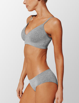 Form 360 Fit™ Wireless Bra - Heather Grey - Nylon/Spandex -Thirdlove