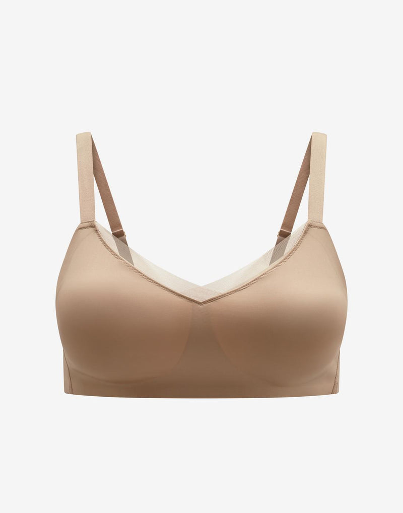 Sculpting Wireless Minimizer, Taupe - Thirdlove - Nylon/Spandex
