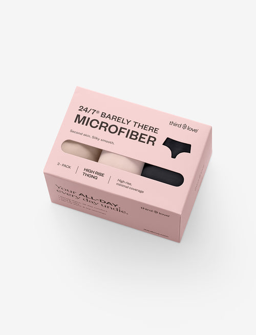 24/7® Classic High Waist Thong - 3 Pack