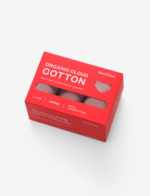 Organic Cloud Cotton Hipster 3 Pack Box