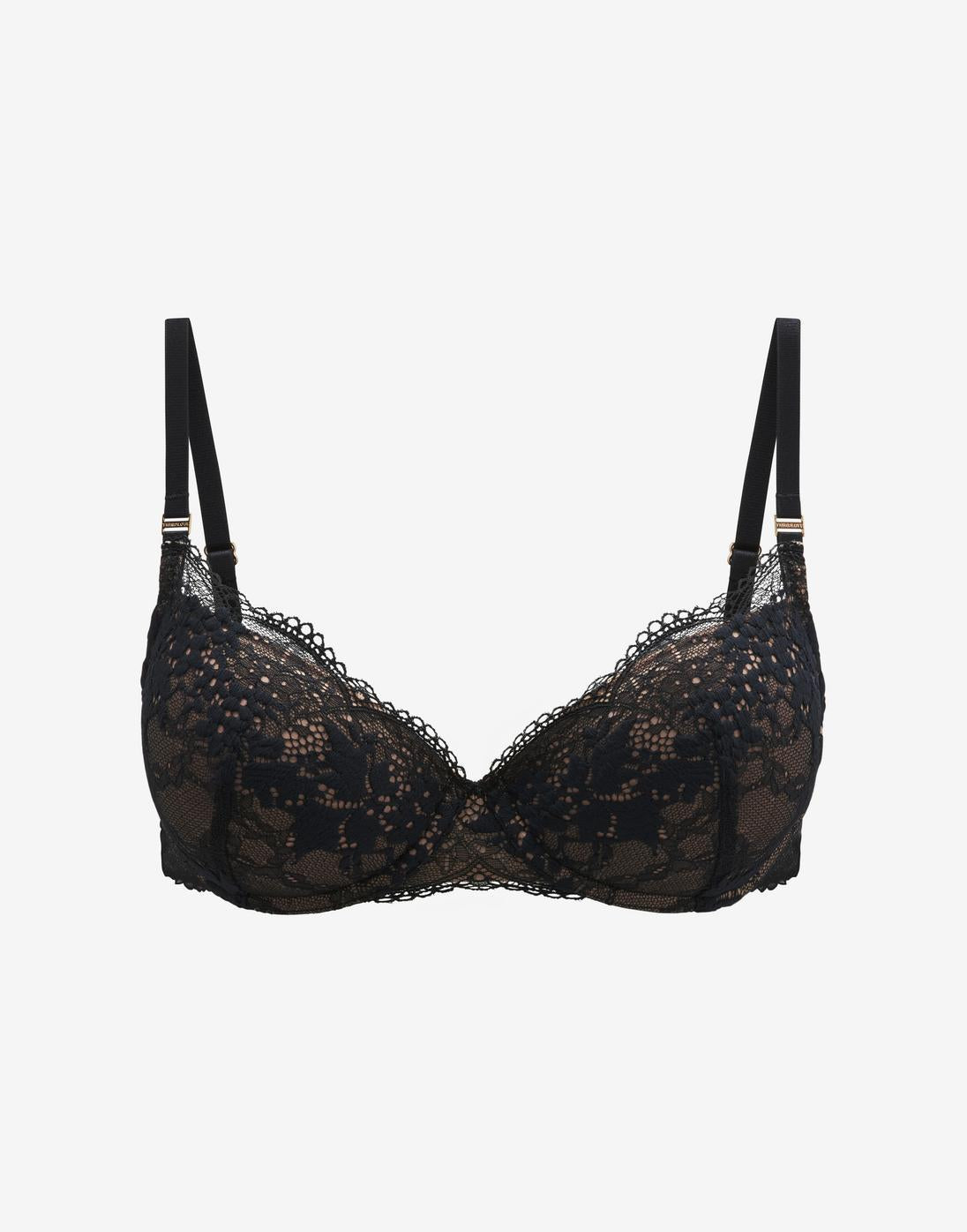 All Day Lace T-Shirt Bra, Black - Thirdlove - 51% Recycled nylon/42% Nylon/7% Spandex