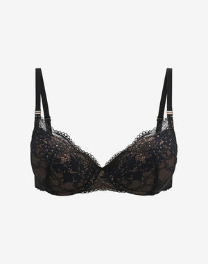 All Day Lace T-Shirt Bra, Black - Thirdlove - 51% Recycled nylon/42% Nylon/7% Spandex