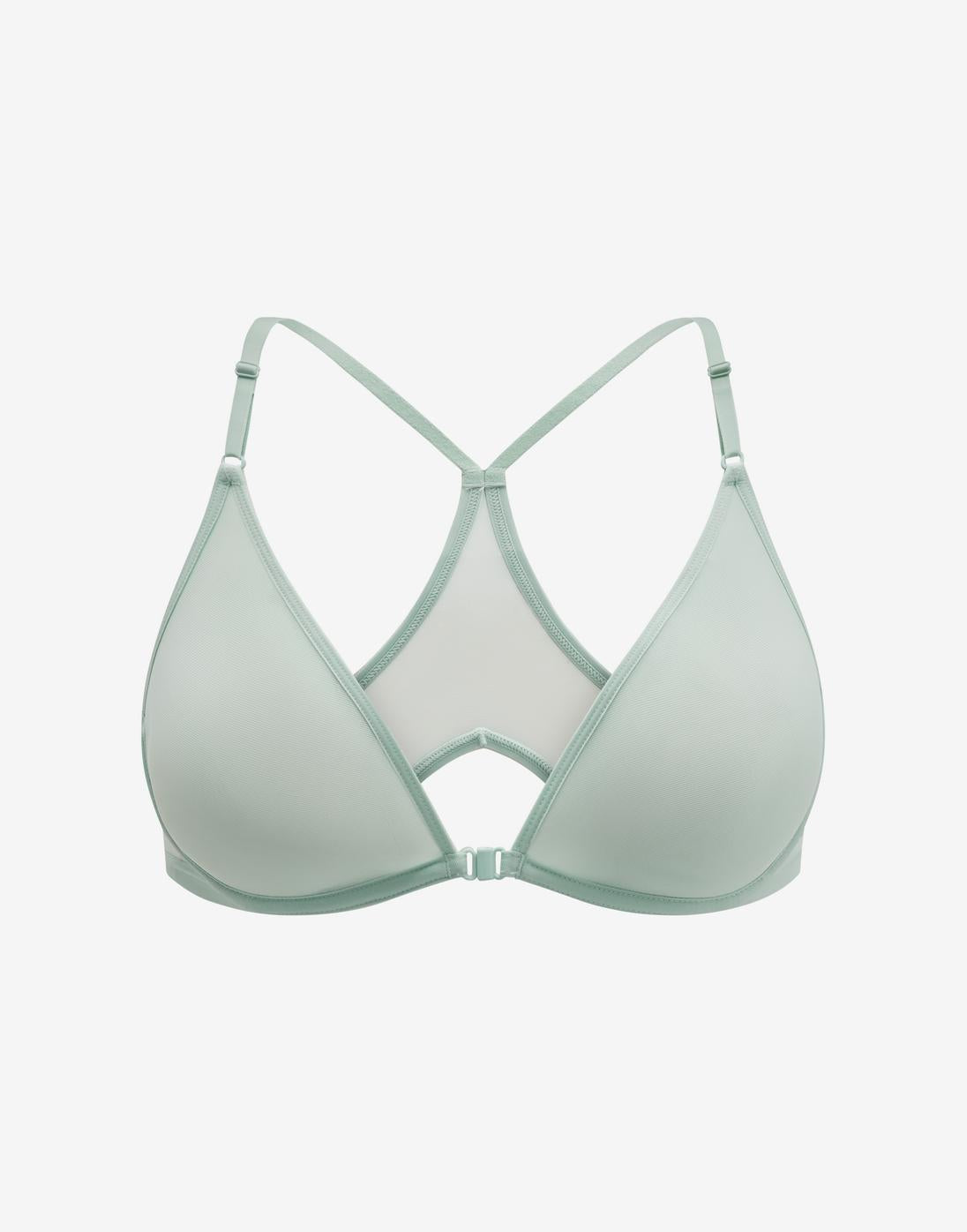 Bare Mesh Front Close Racerback Bra, Daydream - Thirdlove - Mesh