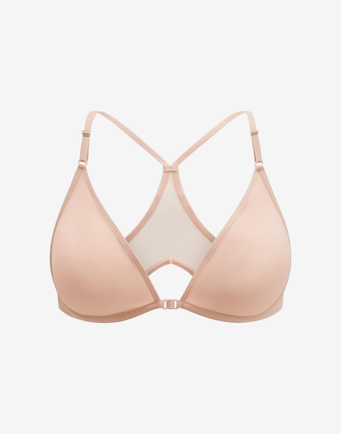 Bare Mesh Front Close Racerback Bra, Rose Dust - Thirdlove - Mesh