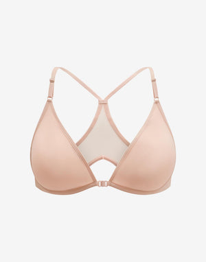 Bare Mesh Front Close Racerback Bra, Rose Dust - Thirdlove - Mesh