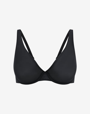 Black Bare Mesh Unlined Bra – Thirdlove