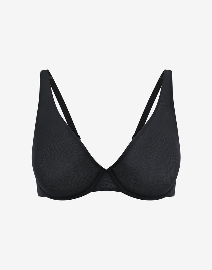 Bare Mesh Unlined Bra , Black - Thirdlove - Mesh 