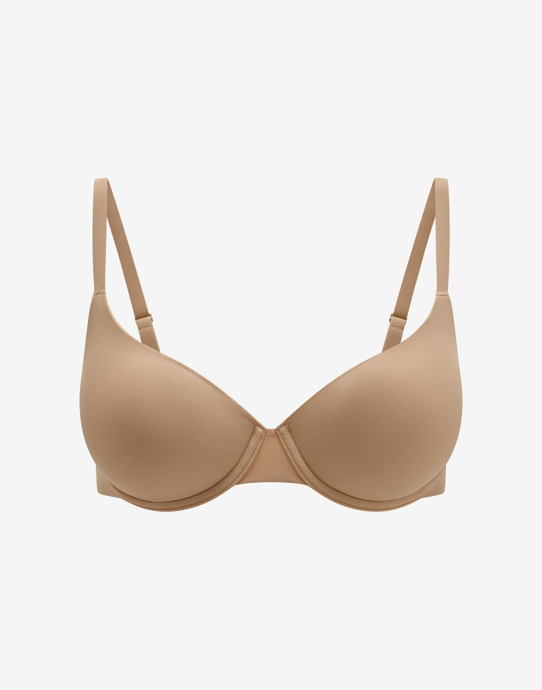 ComfortStretch Back Smoothing T-Shirt Bra, Taupe - Thirdlove - Nylon/Spandex