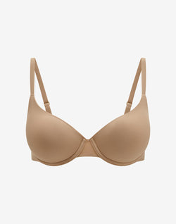 ComfortStretch Back Smoothing T-Shirt Bra, Taupe - Thirdlove - Nylon/Spandex