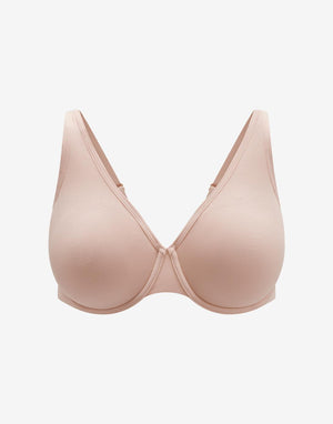 Organic Cloud Cotton Perfect Coverage Bra, Rose Dust - Thirdlove - Organic Cotton/Spandex