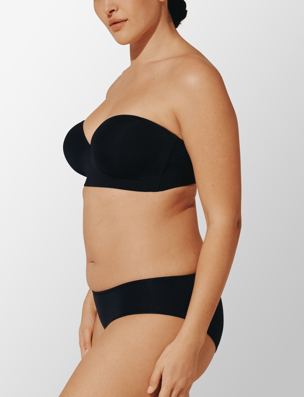 24/7® Classic Always Up Strapless Bra, Black - Thirdlove - 76% nylon/24% Spandex,modelH