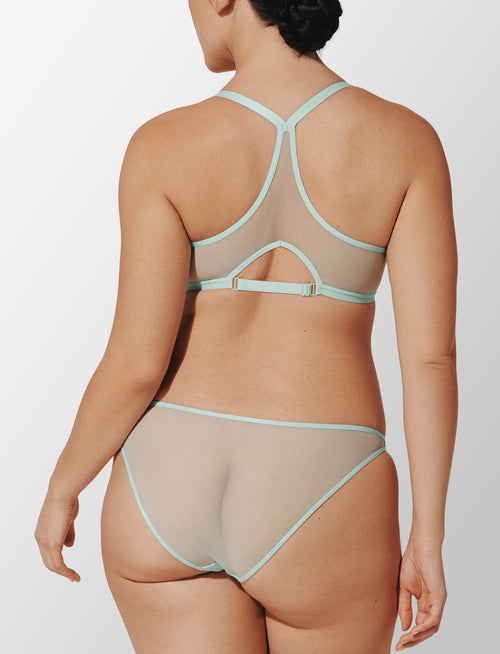 Bare Mesh Front Close Racerback Bra, Daydream - Thirdlove - Mesh,modelH