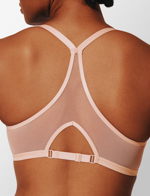 Rose Dust Bare Mesh Front Close Racerback Bra Thirdlove
