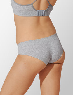 Seamless Cloud Cotton Hipster - Heather Grey - Nylon/spandex - ThirdLove,modelMMM
