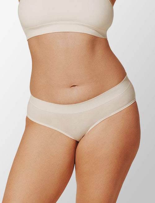 Seamless Cloud Cotton Hipster - Sea Salt - Nylon/spandex - ThirdLove,modelH