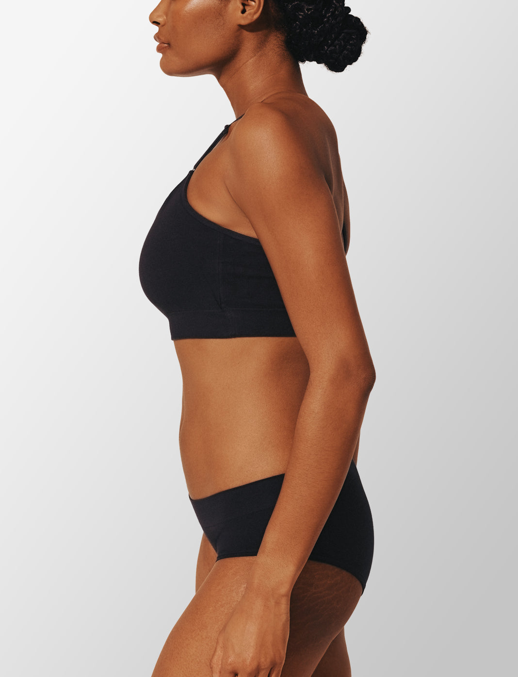 Seamless Cloud Cotton Wireless Bralette, Black - Thirdlove - Nylon/Spandex,modelAAA