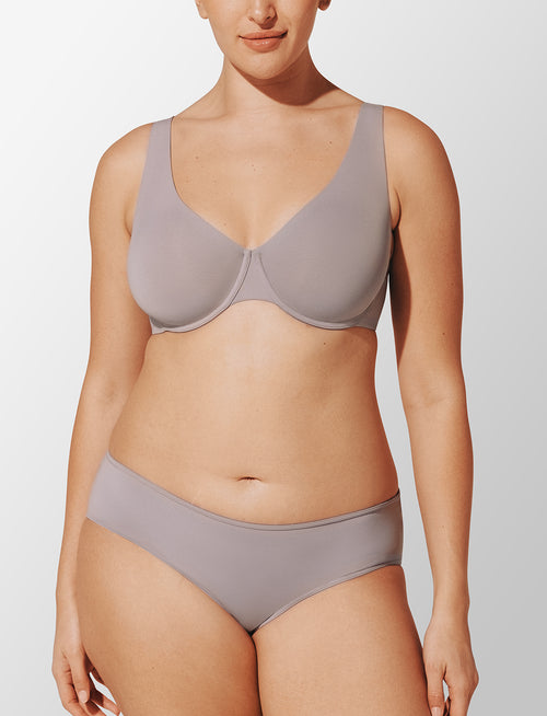 24/7® Classic Second Skin Unlined Bra, Dove - Thirdlove - Nylon/Spandex,modelH