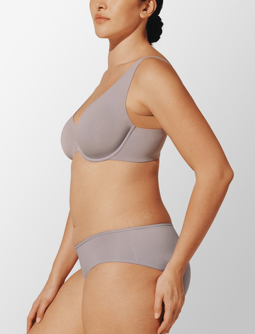 24/7® Classic Second Skin Unlined Bra, Dove - Thirdlove - Nylon/Spandex,modelH
