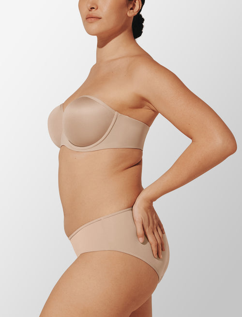 24/7® Classic Strapless Bra, Taupe - Thirdlove - Nylon/Spandex,modelH