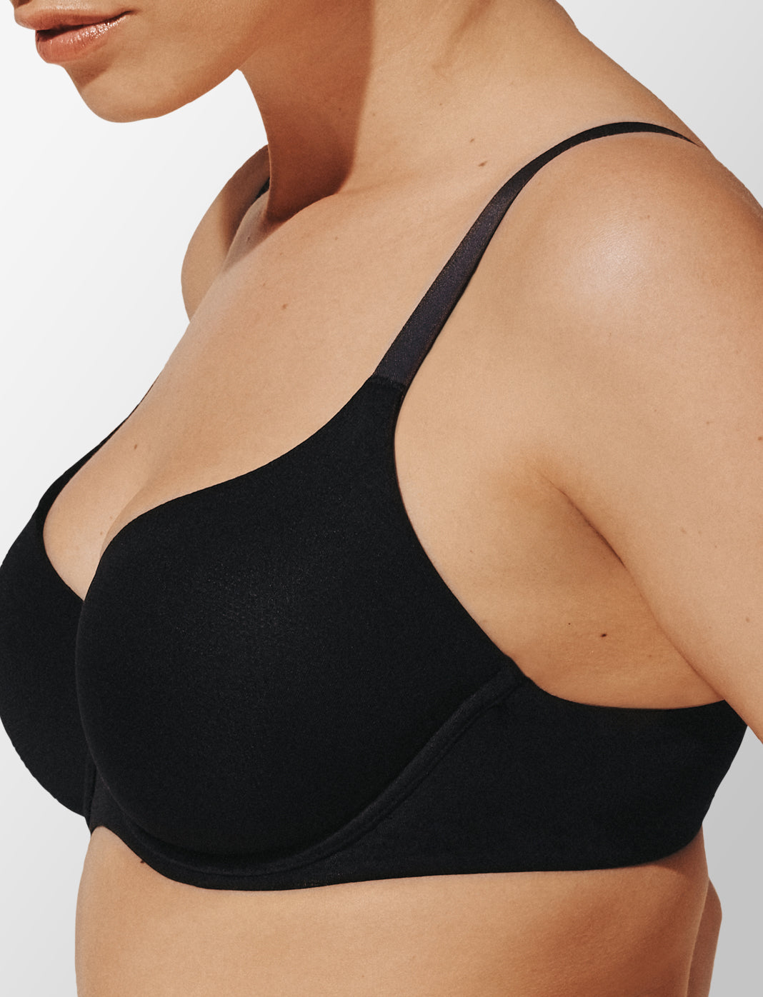 Thermoregulating TempSync™ T-Shirt Bra, Black - Thirdlove - 37.5® Nylon/Nylon/Spandex,modelMMM
