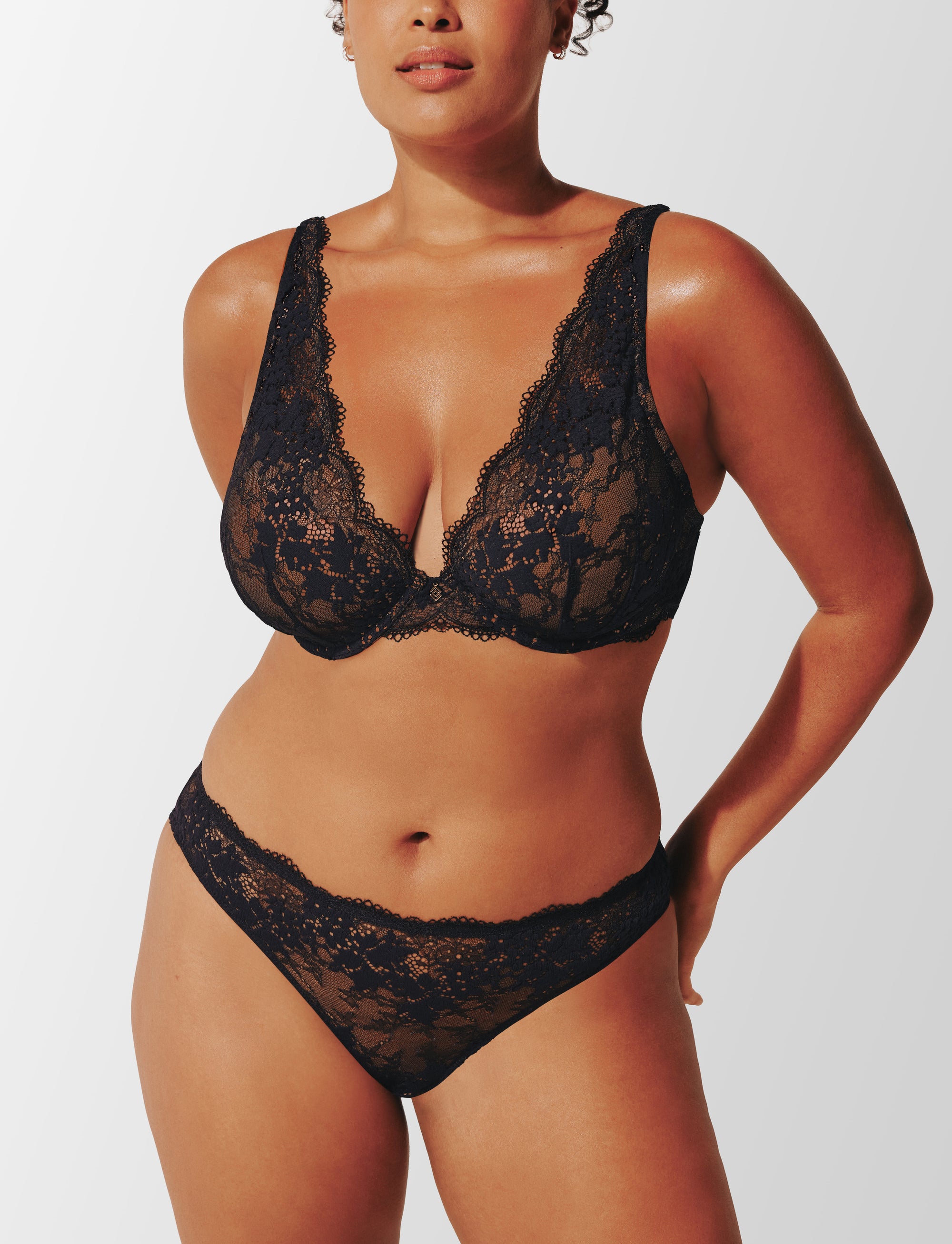 All Day Lace Push-Up Bra, Black - Thirdlove - 51% Recycled nylon/42% Nylon/7% Spandex