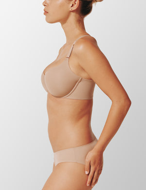 ComfortStretch Smoothing Front Close Bra, Taupe - Thirdlove - Nylon/Spandex,model1