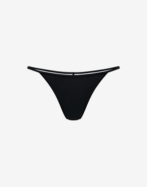 24/7® Classic T-String Thong - Black - Nylon/spandex - ThirdLove