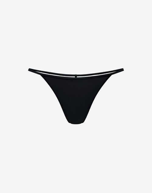 24/7® Classic T-String Thong - Black - Nylon/spandex - ThirdLove