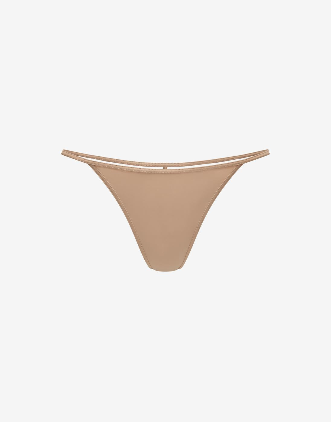 24/7® Classic T-String Thong - Taupe - Nylon/spandex - ThirdLove