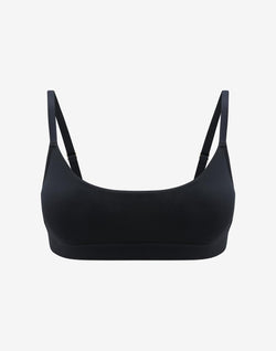 Organic Cloud Cotton Scoop Bralette, Black - Thirdlove - Organic Cotton/Spandex