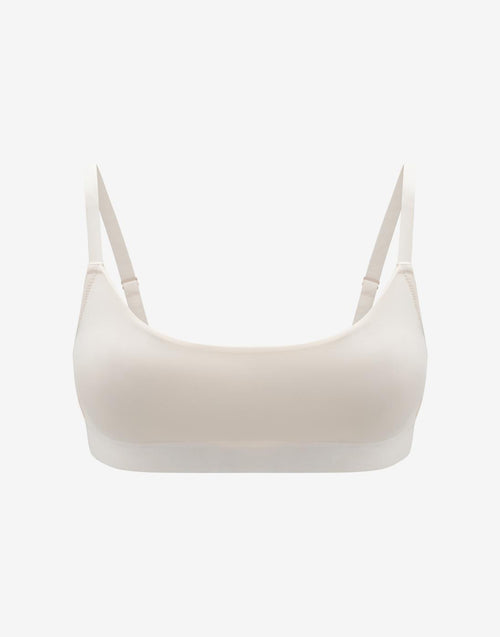 Organic Cloud Cotton Scoop Bralette, Sea Salt - Thirdlove - Organic Cotton/Spandex