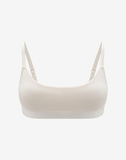Organic Cloud Cotton Scoop Bralette, Sea Salt - Thirdlove - Organic Cotton/Spandex